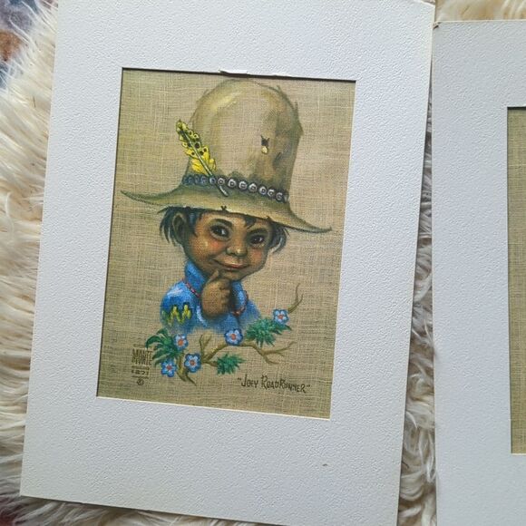 Vintage Monte Van Horne Lithograph Native American Joey Roadrunner Little Blue - Picture 4 of 7